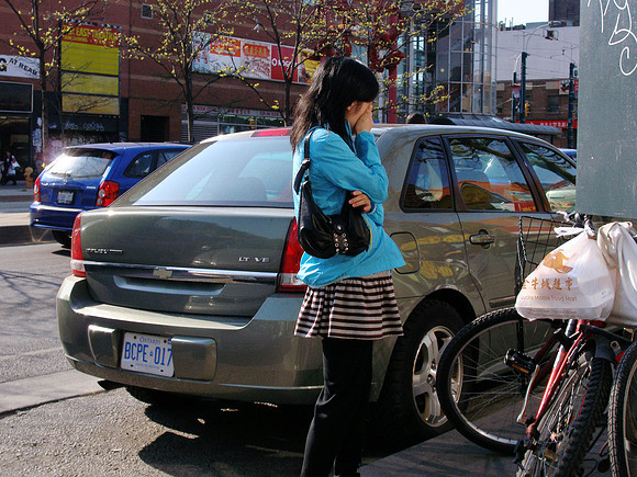Face Covered Along Spadina