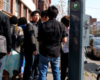 Blocking the Sidewalk Along Spadida